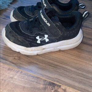 Under Armour Kids Black and White Sneakers